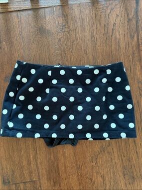 Women’s EDIKTED Black Polka Dot Skort with Built-In Shorts
